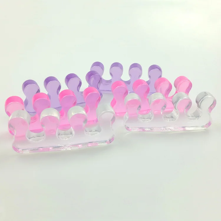 

ladies foot healthcare product pedicure SEBS bunion hallux valgus bunion toe spreader gel toe stretcher, Clear, pink, blue, purple, silver glitter