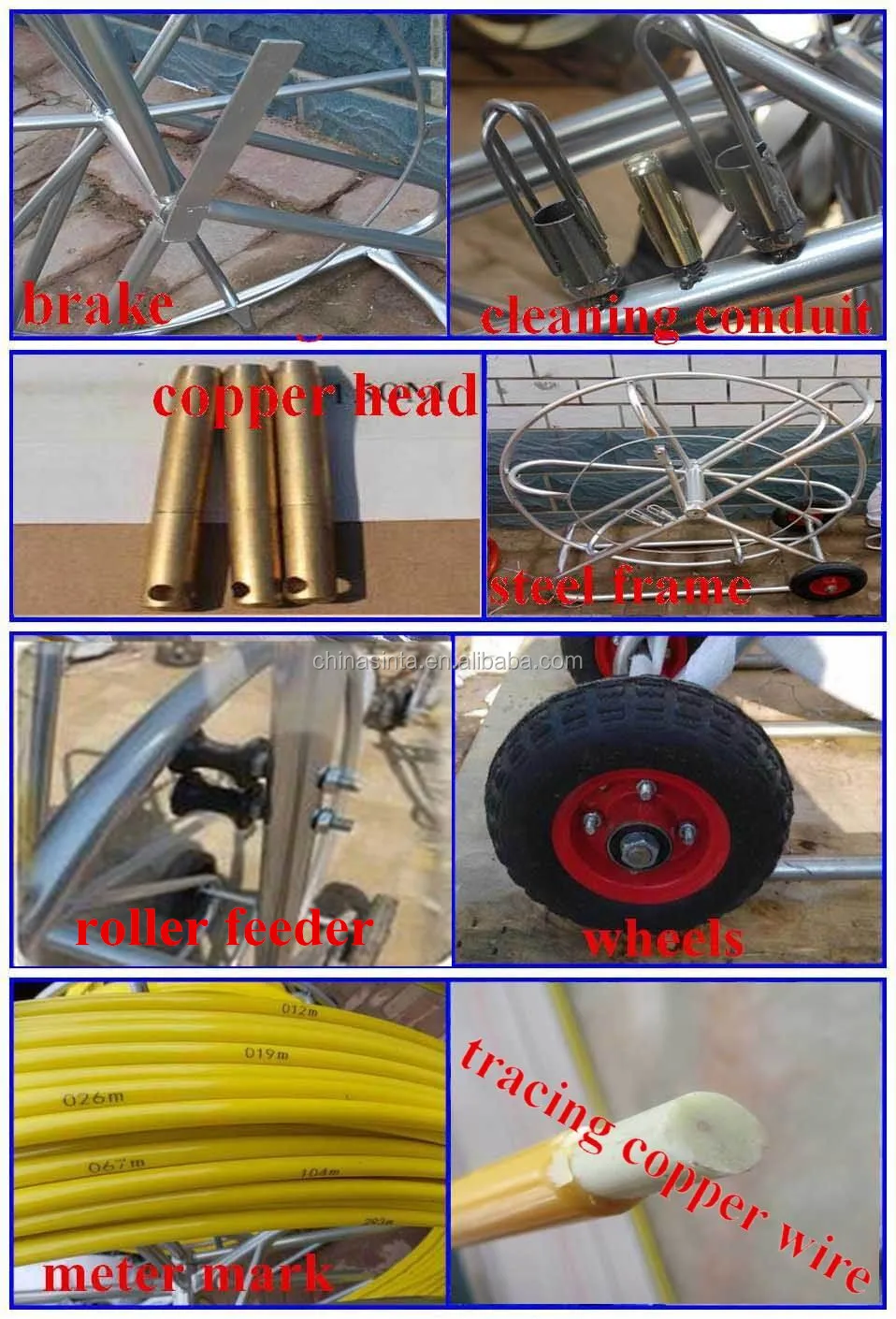 High Quality Electric Wire Guide Cable Conduits With Meter Marking Rod