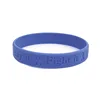 Cancer awareness fight it logo debossed wristband custom silicone rubber bracelet