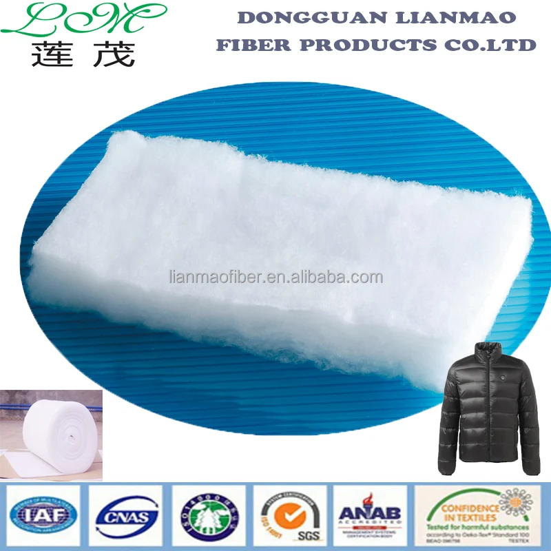 
Microfiber high clo value polyester wadding used for garment and home textiles 