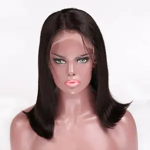 Wholesale 100% Unprocessed Cheap natural brazilian full lace human hair wig