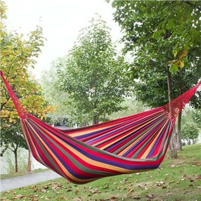 1 person thick canvas camping hammock with carry bag_2.jpg