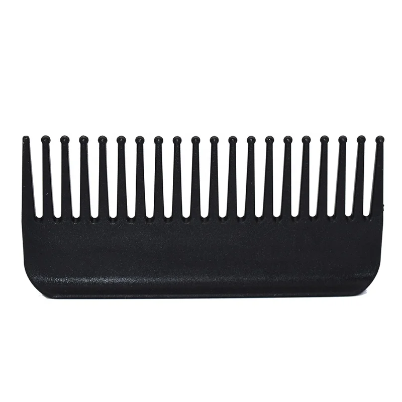 黑色塑料梳子超宽齿梳胡须梳子小发梳头发造型工具