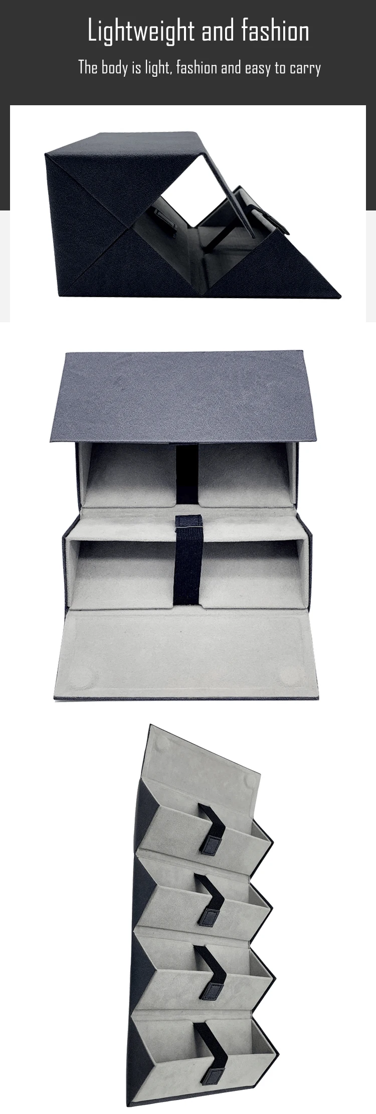 2019 fashion leather handmade custom eyeglasses organizer sunglasses organizer custom logo