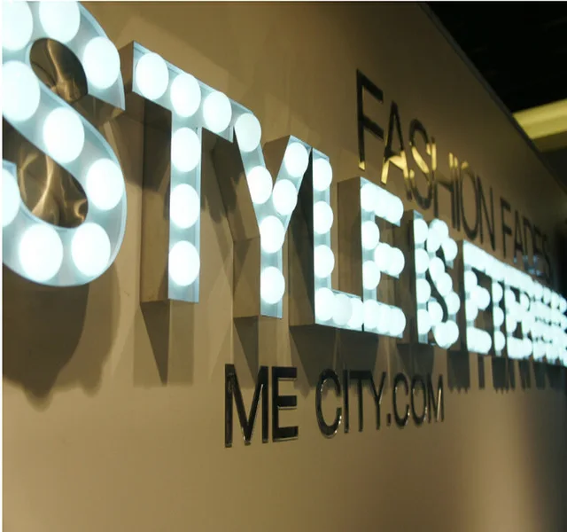 Beautiful new metal vintage 3d led light up marquee letters led big letter sign