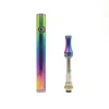 rechargeable colored rainbow smoke tank e cig slim vape pen variable voltage electronic cigarette (oem)