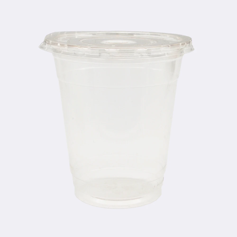 Biodegradable Compostable Pla Cold Cups With Round Pla Plastic Cup Lids