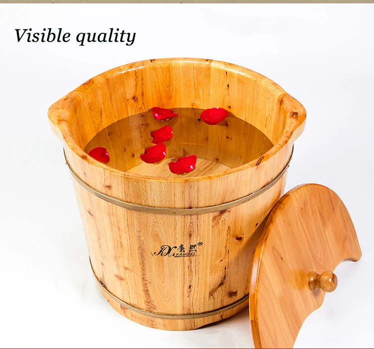 Cedar Wood Foot Spa Tub For Foot Soaking Feet Bucket Footbath Bucket