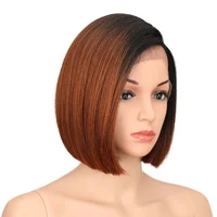 

Bob lace wig colorful u part wigs synthetic hair high temperature HD synthetic lace front wig