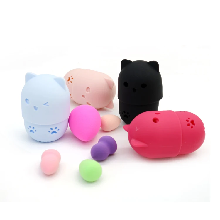 
Cute Beauty Sponge Blender Travel Case Foundation Makeup Sponge Case 