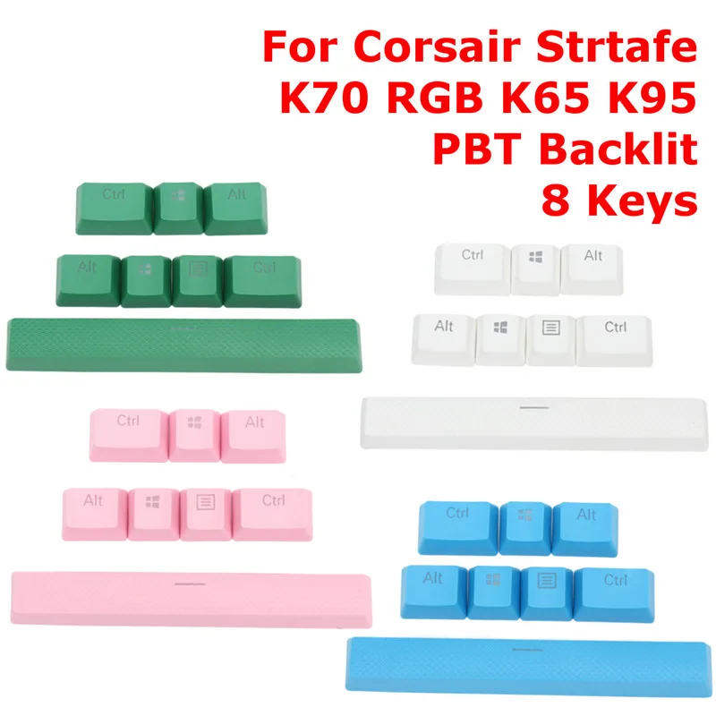 

8 Keys PBT Keyboard Switch Transparent Backlit Keyboard KeyCaps Key Caps For Corsair Strafe K70 RGB K65 K95 Gaming Keyboards