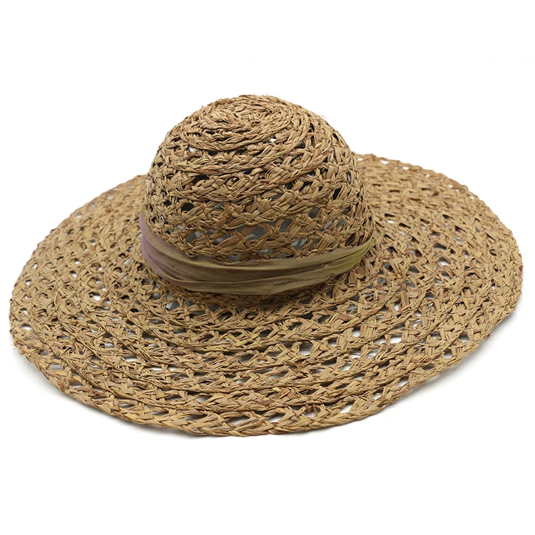 Women Summer Wide Brim Beach Woven Paper Straw hat