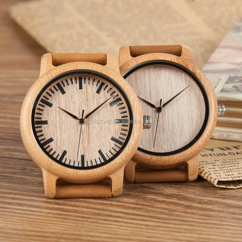 

BOBO BIRD Men Bamboo Watches Leather Bands Quartz Wood Watch Personalize Cheap Horloges Mannen Alibaba.com Suppliers, Picture