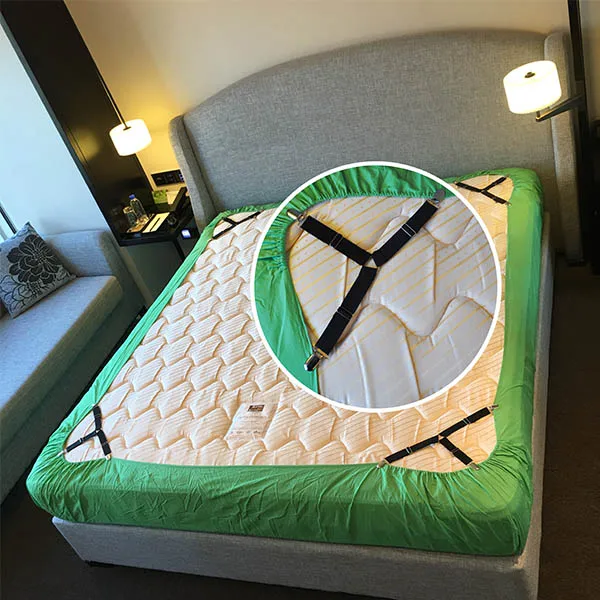 Triangle Adjustable Mattress Elastic Gripper Clip Straps,Mattress