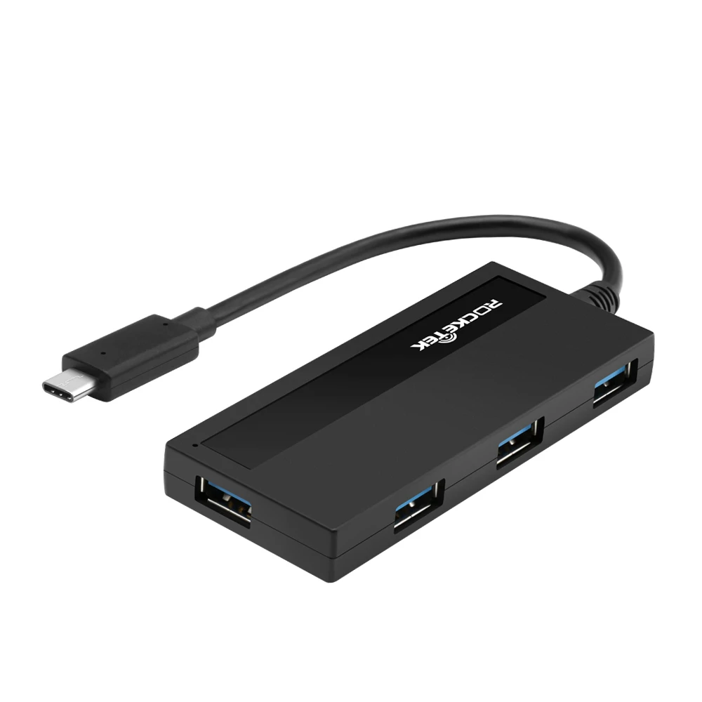 

Portable Super High Speed 5Gbps USB type c 3.0 4 port Hub Splitter Adapter For Macbook PC Laptop, Black