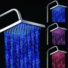 (Blue Pink Red) Water glow 3 colors temperature detectable Light Color bathroom shower head
