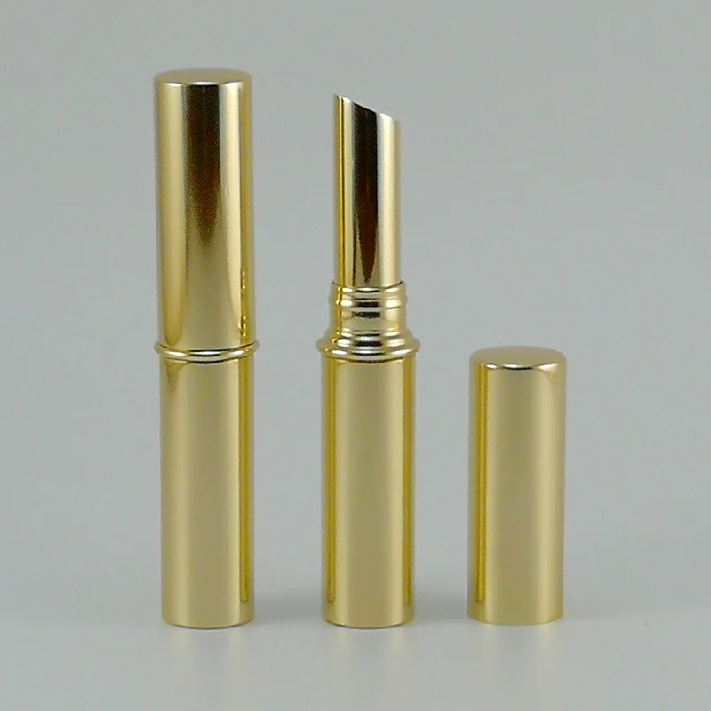 
Fashion design shiny gold silm empty push up aluminum lipstick case 