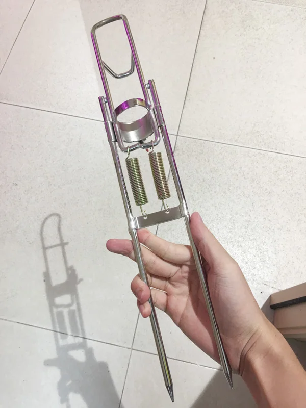 

NEW Fishing Rod Pole Bracket Practical Stainless Steel Fishing Tool Stand Holder Double Spring Automatic Adjustable
