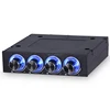 STW 6002 3.5 inch 4 Channel Blue LED Cooling Radiator Fan Speed Controller for Computer PC Case