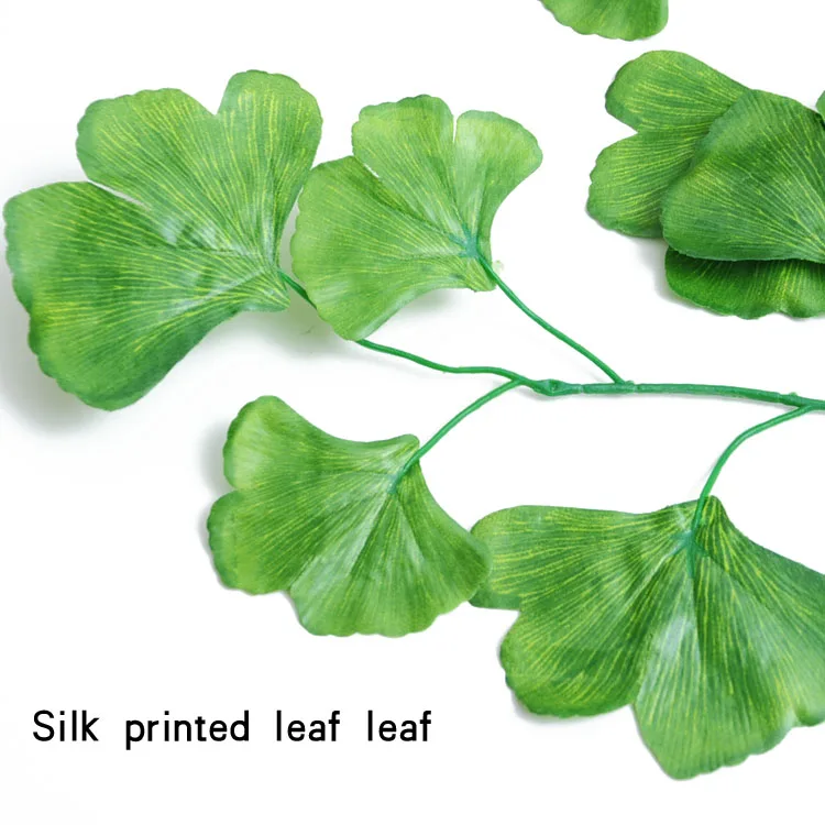 Artificial silk ginkgo tree leaves branches
