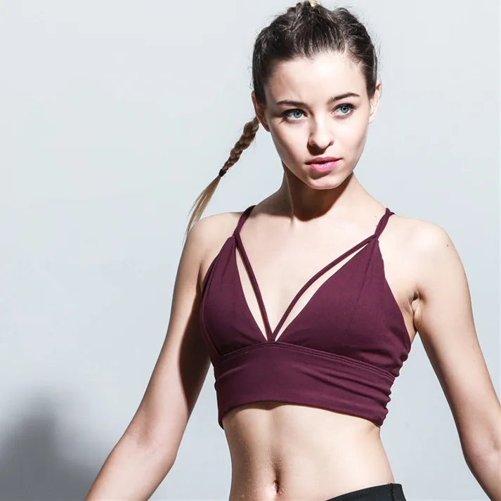 

Custom Make Fitness Yoga Wear Fashionable Women Sexy Sports Bra Wholesale