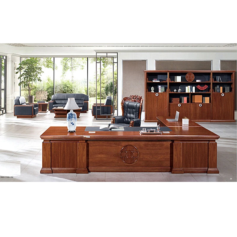 Maple Expensive Executive Office Desk Large Plain Solid Executive