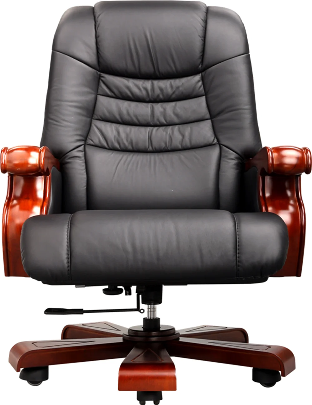 Boss Swivel Chair: Executive Chair with Wooden Legs