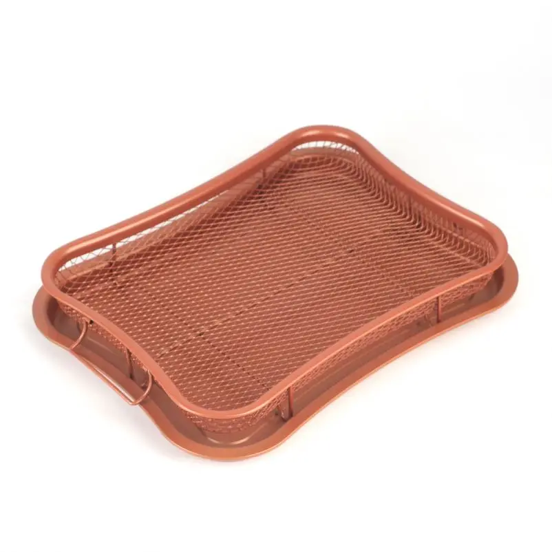 

Copper Color Frying Pan Air Mini Fryer Basket Chip Fryer, Customized