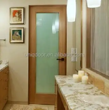Uniqdoor Interior White Wood Frame Bathroom Glass Door Design Buy Wood Glass Door Design Glass Door Sliding Pocked Door Product On Alibaba Com