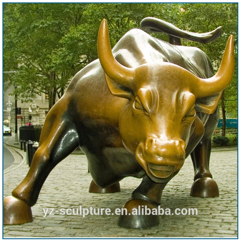 2910円 メーカー公式ショップ ビッグウォールストリート ブロンズ 勇猛な雄牛像 彫像 真ちゅう
