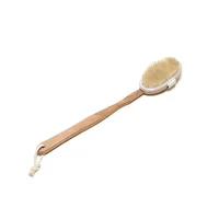 

Pure Bristle Long Wooden Handle Shower Body Back Massager Bath Brush