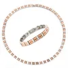 Stainless Steel Jewelry Set 2019 New Cube Energy Stone Magnetic Necklace and Bracelet