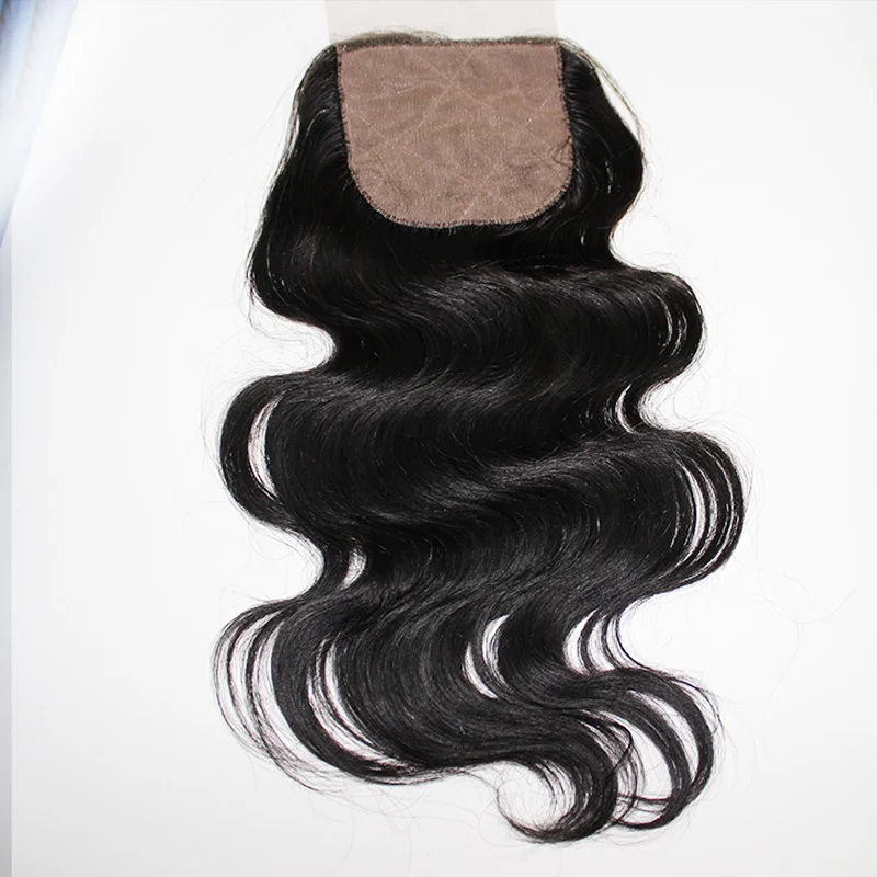 

Dyeable real virgin brazilian human hair BW silk base lace closure