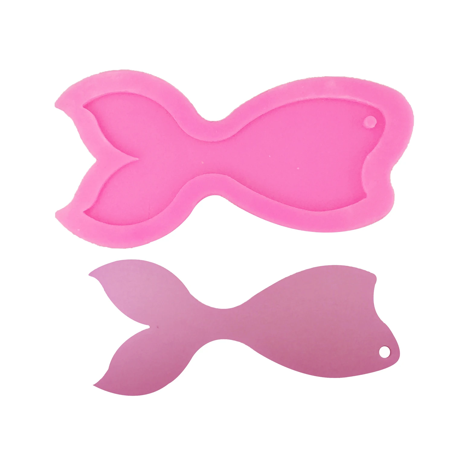S540 craft tools mermaid fish tail shaped silicone keychain mold