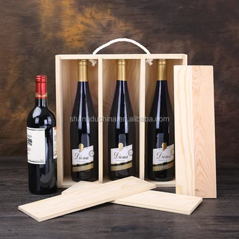 Classic Design Unfinished Wood Wine Box 