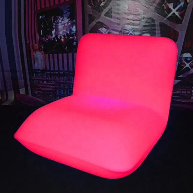 Indoor outdoor led sofa bar chair LED light up plastic chair