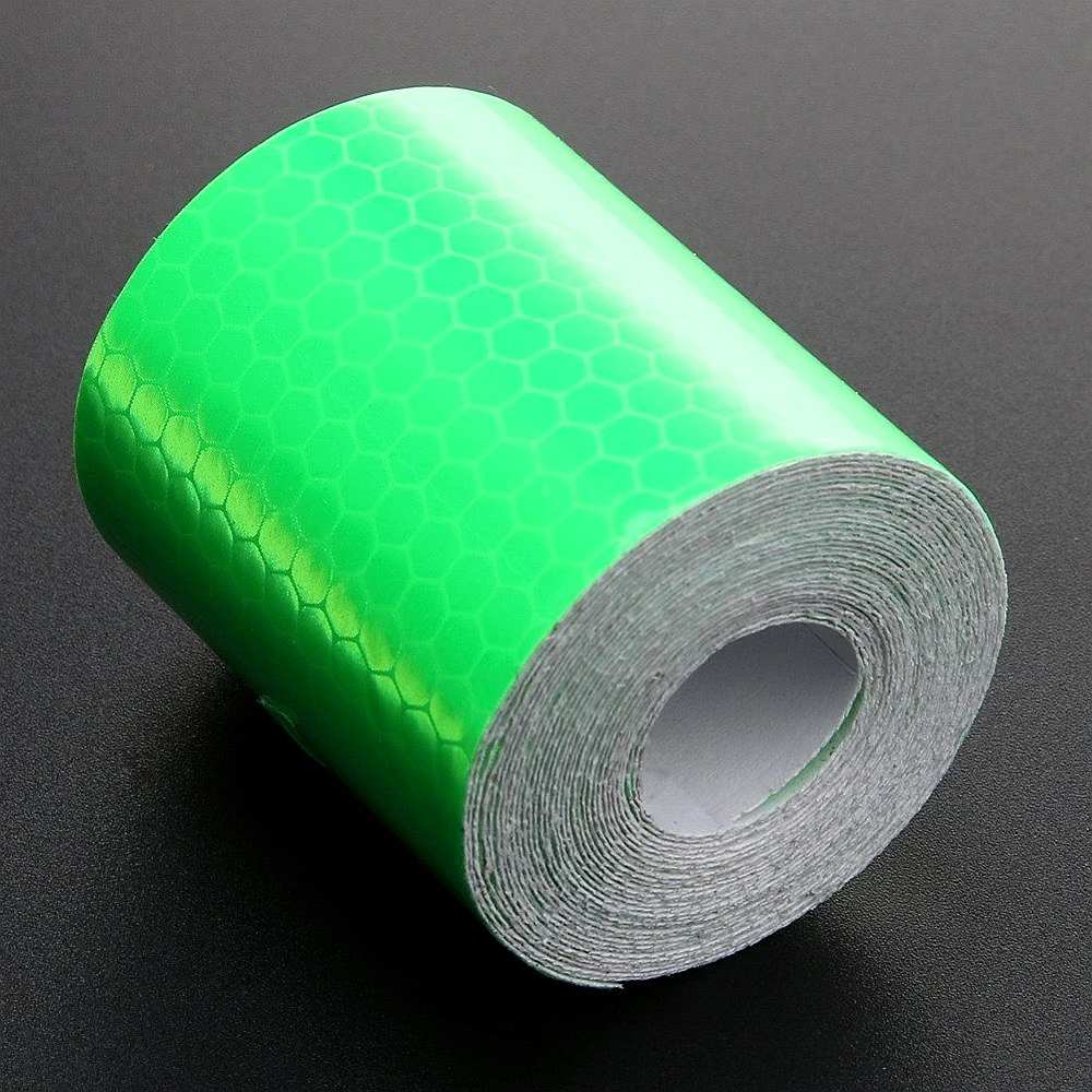 Green PVC Honeycomb Reflective Tape Adhesive For Truck For Vehicle