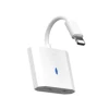 Factory breathing light flashes while charging 3.5MM earphone DC 2 IN 1 audio charger splitter for iphone 7