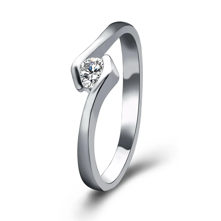 

Love Series Wedding Jewelry Fancy Cutting Diamond Silver Bridal Ring