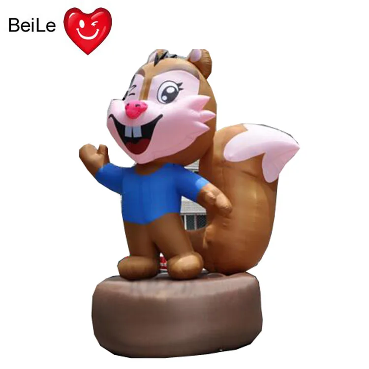 Character Cartoon Shaped Giant Inflatable Squirrel For Advertising