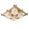 Wooden Frame 4 White Glasses Shade Lighting Lodge Country Style Chandeliers Ceiling Lamp