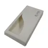 Custom logo garment pink corrugated shipping paper eyelash box with PVC window