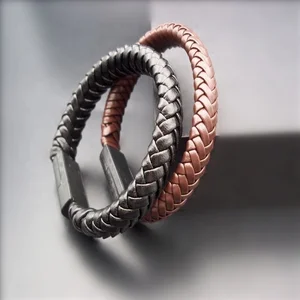 Portable PU Leather Bracelet USB Charger Cable