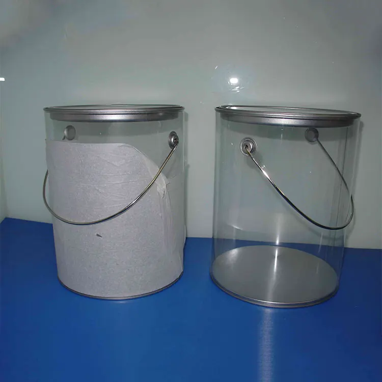 1 Gallon Clear Plastic Paint Cans Clear Bucket Paint Can Packaging