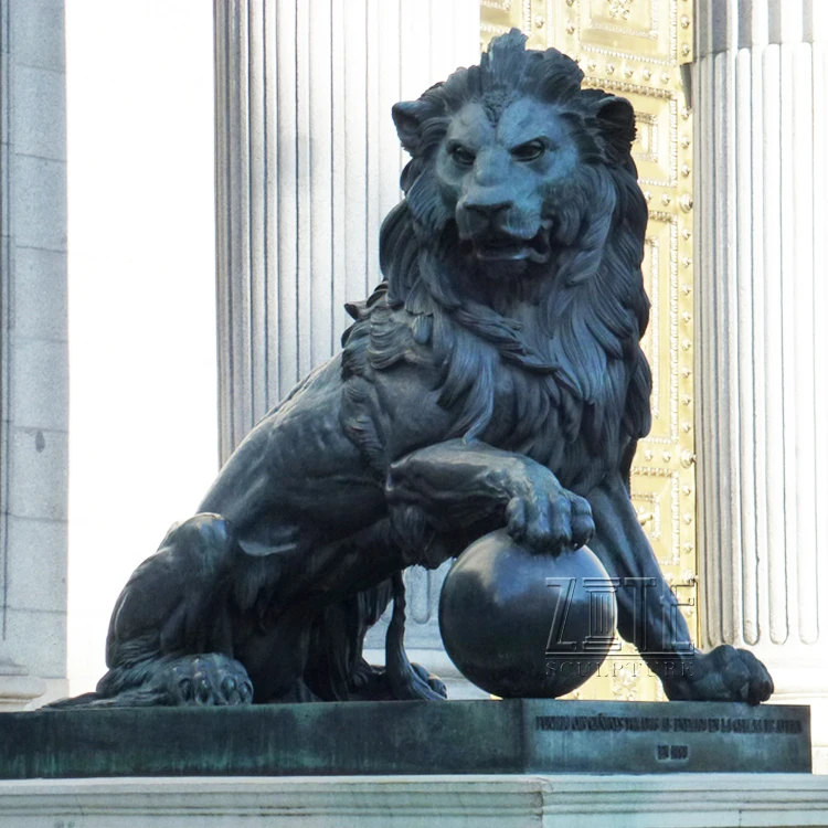 New Products Garden Decoration Metal Sculpture Large Bronze Lion With