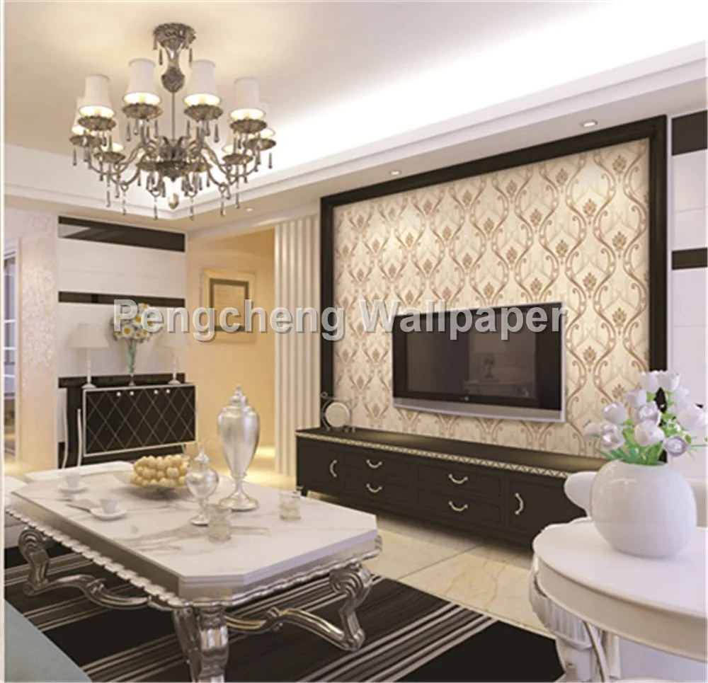 Behang voor slaapkamer muren lichte kleur behang luxe behang voor ...