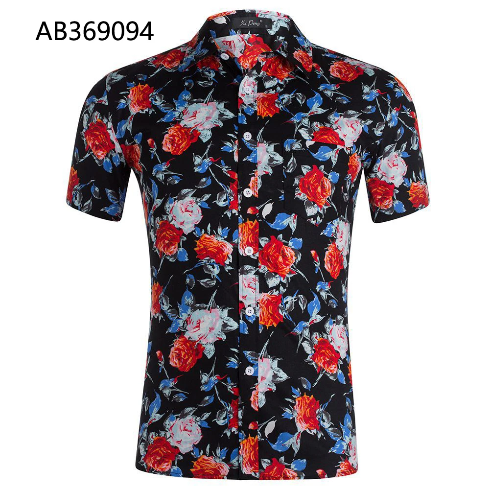 Hawaiian Factory direct Summer Flower Printing Casual Shirt for Men AB369094