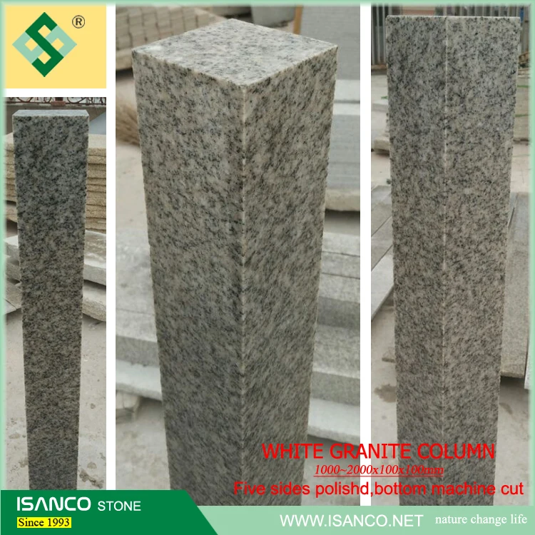 
White granite the best quality polished column,square pillar,polished palisade 