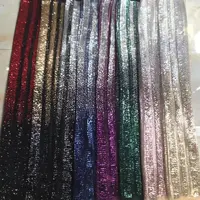 

2020 Cheap African Design Sequin Fabric Embroidered Mesh Net Lace Sequin Fabric For Party Dress