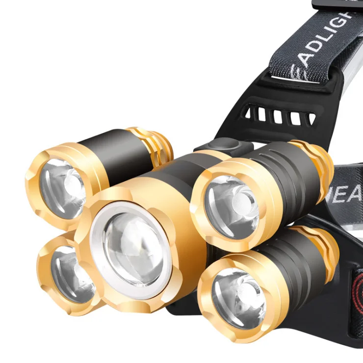 Super Bright 10w Xmlt6 Aluminum Headlight 5 Modes 1000 Lumen Focus Led